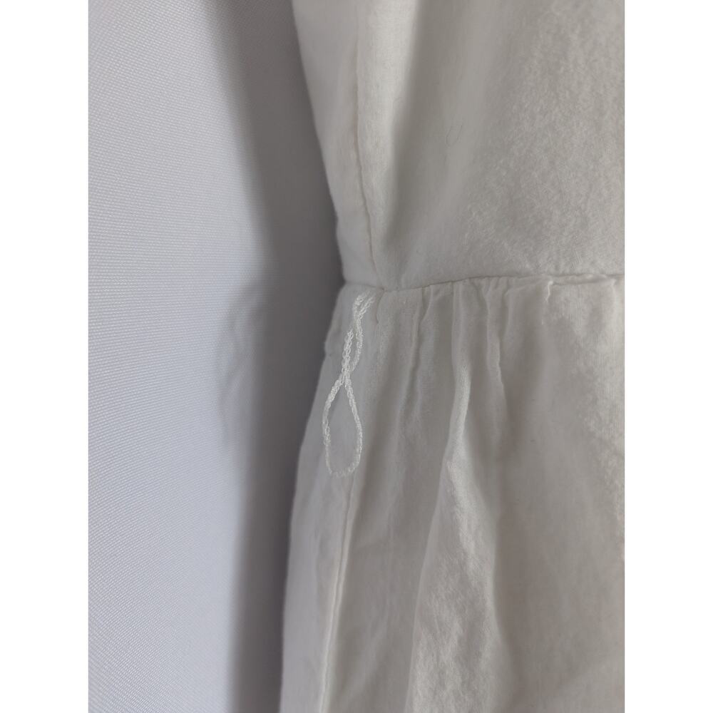 J Gee Dress White Lace Sleeveless Crochet Trim Hem Square Neckline Button Size M - Picture 7 of 10